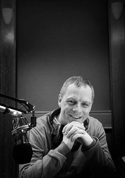 Will Leahy, RTE DJ seen here in studio in the Limerick office.  